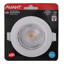 Kit 12 Spot Led Embutir Redondo 5w Direcionável 4000k Luz Neutra Avant