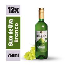 Kit 12 Suco de Uva Branco Niágara Marcon 100% Natural 750ml Kit 12 Suco de Uva Branco Niágara Marcon 100% Natural 750ml