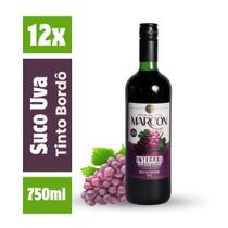 Kit 12 Suco de Uva Tinto Bordô Marcon 100% Natural 750ml Kit 12 Suco de Uva Tinto Bordô Marcon 100% Natural 750ml