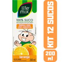 Kit 12 Sucos Life Mix Kids 200ml Turma Da Mônica Laranja Kit 12 Sucos Life Mix Kids 200ml Turma Da Mônica Laranja