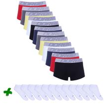 Kit 12 Sungão + 12 Pares Meia Soquete Dorbe