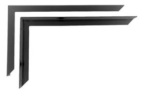 Kit 12 Suporte Mão Francesa Reforçada 40Cm Preto Kit 12 Suporte Mão Francesa Reforçada 40Cm Preto
