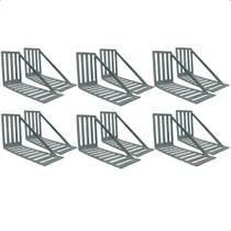 Kit 12 Suporte Para Cabeceira Cama Box Par De Framer 400x80 Aço Galvanizado