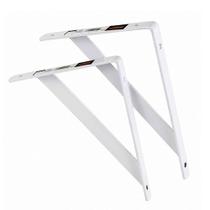 Kit 12 Suporte Para Prateleira Mao Francesa Branco 20cm Em Aco Reforcado Aguenta Ate 170kg Par Para Parede Quarto Cozinha