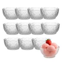 Kit 12 Taça de Sobremesa Sorvete Doces de Vidro Toffee 150ml Em Casa Tem