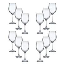 Kit 12 Taças Barone 385ml Ideal Para Vinhos Refinado Vidro Nadir
