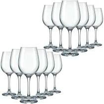 Kit 12 Taças Barone 385ml Ideal Para Vinhos Refinado Vidro Nadir