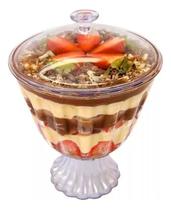 Kit 12 Taças Confeiteiro Acrílico1,250l Com Tampa Gourmet