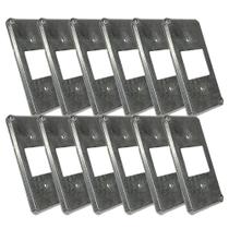 Kit 12 Tampa Condulete 2 Postos 2 Tomadas Juntos 1' Alumínio