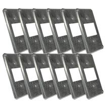 Kit 12 Tampa Condulete 2 Postos 2 Tomadas Juntos 1' Alumínio Kit 12 Tampa Condulete 2 Postos 2 Tomadas Juntos 1' Alumínio