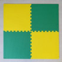 Kit 12 Tapetes Tatame Eva 50x50cm 10mm Copa verde e amarelo Kit 12 Tapetes Tatame Eva 50x50cm 10mm Copa verde e amarelo