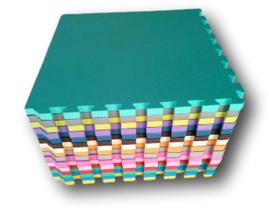 Kit 12 Tapetes Tatames Coloridos Eva 50 X 50 X 1cm 10mm C/ Borda Equipacasa Kit 12 Tapetes Tatames Coloridos Eva 50 X 50 X 1cm 10mm C/ Borda Equipacasa