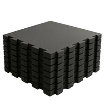 Kit 12 Tatames 50x50 20 Mm Preto Economico