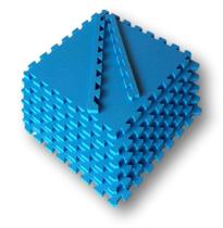 Kit 12 Tatames Tapetes Eva 50x50x1cm 10mm Azul Royal Kit 12 Tatames Tapetes Eva 50x50x1cm 10mm Azul Royal