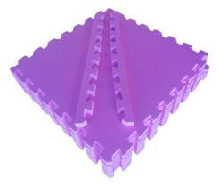 Kit 12 Tatames Tapetes EVA 50x50x1cm 10mm Lilás
