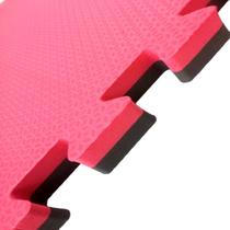 Kit 12 Tatames Tapetes EVA Dupla Face Vermelho com Preto 50x50x2cm 20mm Linha Premium Antiaderente Ginástica Ioga Pilates Academia Yoga Judô Jiu Jitsu