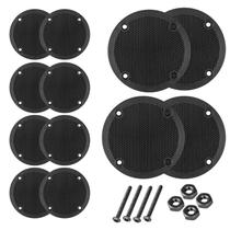 Kit 12 Tela Plástica Para Tweeter Leson 8,5 Cm Com Parafusos
