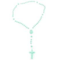 Kit 12 Terços Plástico 5Mm Luminoso Brilha No Escuro