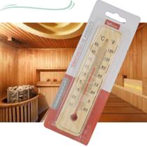Kit 12 Termometro de Madeira - Ambiente Casa Sauna Cozinha e mais