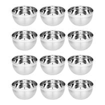 Kit 12 Tigela Bowl Aço Inox Profissional 14 x 7cm Multiuso Utensilio Preparacao Cozinha Kit 12 Tigela Bowl Aço Inox Profissional 14 x 7cm Multiuso Utensilio Preparacao Cozinha