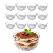 Kit 12 Tigela Bowl Vidro Transparente Redonda Alimento 400ml Kit 12 Tigela Bowl Vidro Transparente Redonda Alimento 400ml
