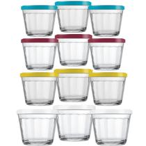 KIT 12 Tigela Congelar Papinha C/ tampa 150ml Vidro