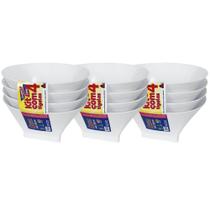 Kit 12 Tigela Cumbuca Bowl 500ml Quadrada Polipropileno Servir Cozinha