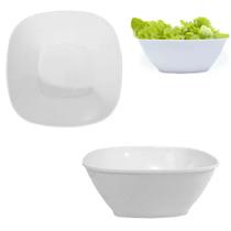 Kit 12 Tigela Quadrada Bowl Pote Saladeira em Melamina 680ml