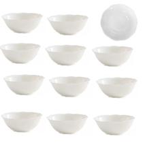 Kit 12 Tigelas Bowl 455ml Saladeira em Melamina Branca Kit 12 Tigelas Bowl 455ml Saladeira em Melamina Branca