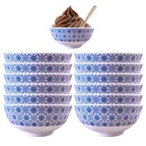 Kit 12 Tigelas em Melamina Bowl 500ml Pote Decorado