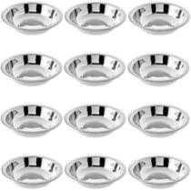 Kit 12 Tigelas Fundas 350ml Bowl Aço Inox Redondo 16cm Servir Hercules Multiuso