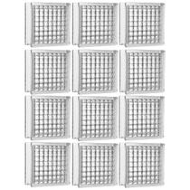 Kit 12 Tijolos Bloco De Vidro Crystal 19x19x8 Tradestar