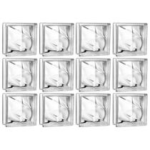 Kit 12 Tijolos Bloco De Vidro Raio Crystal 19x19x8 Tradestar