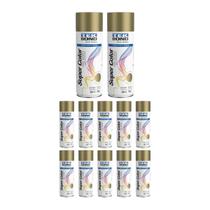 Kit 12 Tinta Spray Uso Geral Dourado 350ml - Tekbond