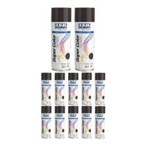 Kit 12 Tinta Spray Uso Geral Marrom 350ml - Tekbond