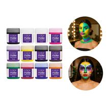 Kit 12 Tintas 15ml Colormake Facial Corporal Maquiagem Artística Profissional Festa Carnaval Teatro