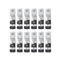 Kit 12 tintas original t544 l3110 l3150 l3250 preto