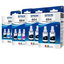 Kit 12 tintas original t664 l365 l395 l375 l455 l375 l380