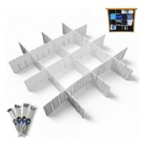 Kit 12 Tiras Organizador De Gaveta Multiuso Meia Cueca Talheres Maquiagem