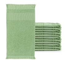 Kit 12 Toalha Manicuri Lavabo Academia Fitness Treinar Verde