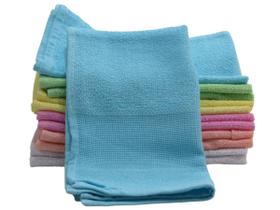 Kit 12 toalhas de visita lavabo soft bruns 28 x 45 cm
