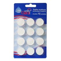 Kit 12 Toalhas Descartável Compacta Desidratada Multiuso Kit 12 Toalhas Descartável Compacta Desidratada Multiuso
