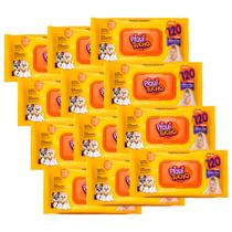 Kit 12 Toalhas Lenços Umedecidas Piquitucho Premium 120 cada