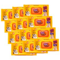 Kit 12 Toalhas Lenços Umedecidas Piquitucho Premium 120 cada