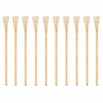 Kit 12 Tocha De Bambu Antimosquito Com Vela Cheiro De Citronela altura 79 cm