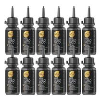 Kit 12 Tônicos Hialurônico Gota Dourada 30ml Preenchimento Capilar