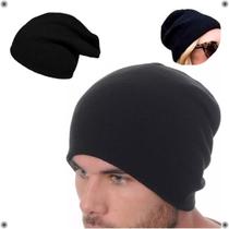 Kit 12 Touca De Frio Lisa Preta Gorro De Lã Inverno Atacado