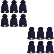 kit 12 toucas gorro infantil de pompom bichinho para menino menina forrada escolha a sua