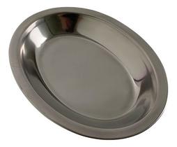 Kit 12 Travessa Em Aço Inox Oval Funda 26cm Bandeja Servir Porções Arroz Restaurantes Kit 12 Travessa Em Aço Inox Oval Funda 26cm Bandeja Servir Porções Arroz Restaurantes