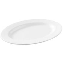 Kit 12 Travessas Oval 30x22cm Rasa Buffet Branca Restaurante Melamina Salada Petiscos Aperitivos Bar - Haus Concept